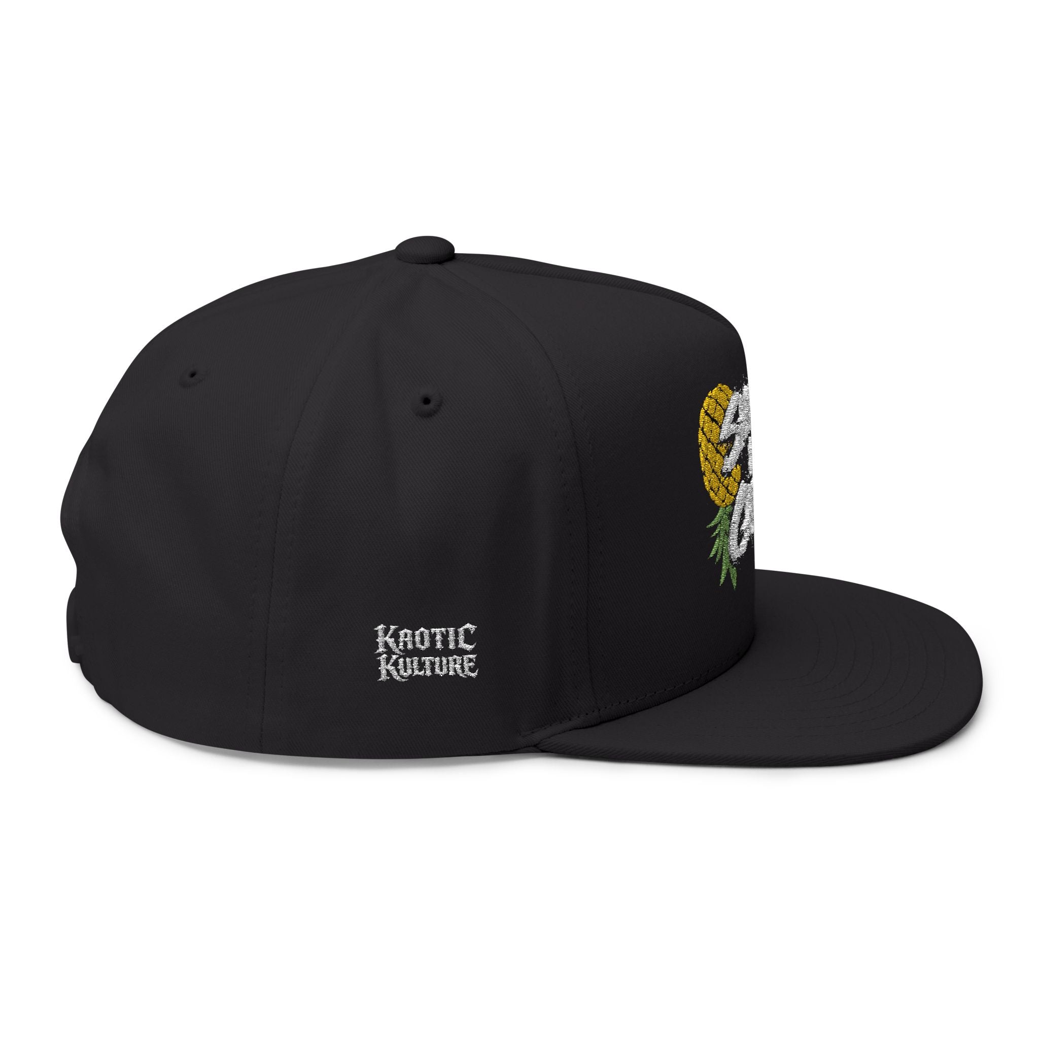 Sharing Is Caring Pineapple Embroidered Flat Bill Cap