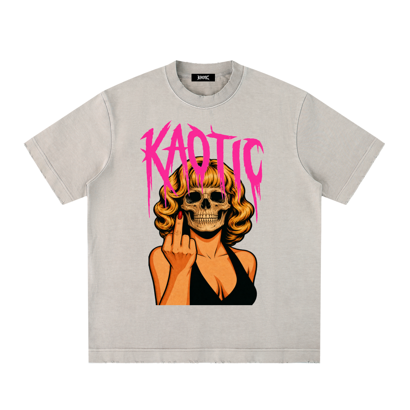 KAOTIC BLONDE SKULL T-SHIRT