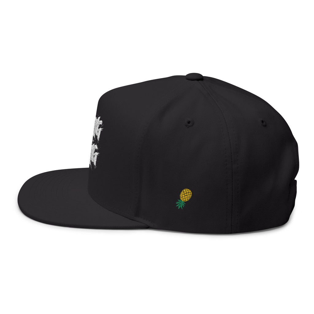 Sharing Is Caring Pineapple Embroidered Flat Bill Cap