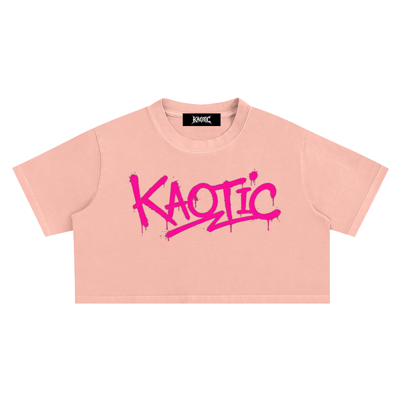 KAOTIC SNOW WASHED CROP TOP