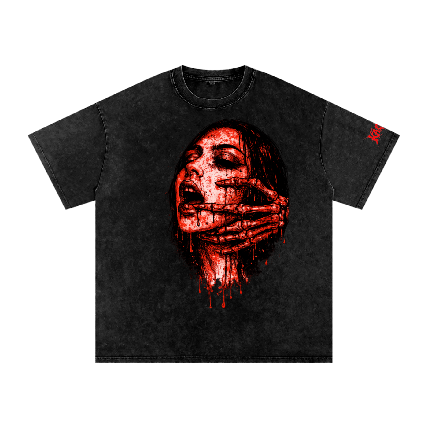 Snow Washed Oversized Cotton T-Shirt