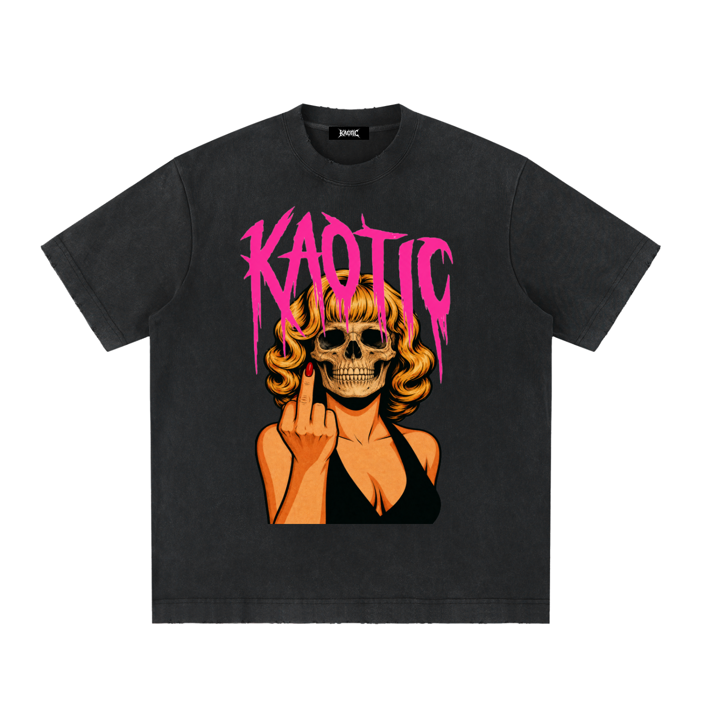 KAOTIC BLONDE SKULL T-SHIRT